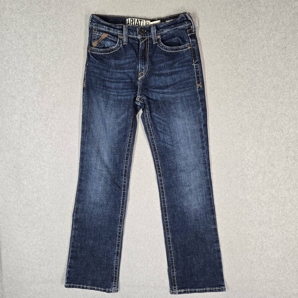 Ariat B4 Boy Jeans 14 31X34 Blue Denim Bootcut Relaxed 34" Inseam